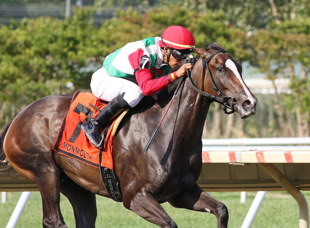 Social Fortress wins the Sorority Stakes at Monmouth Park