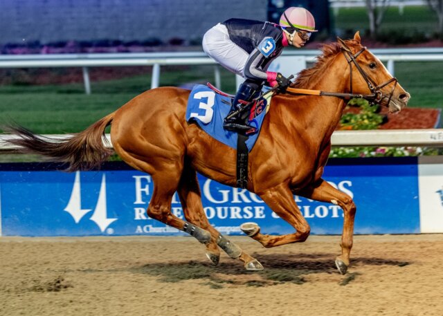 Her Laugh with Axel Concepcion aboard wins the Untapable S. at Fair Grounds.